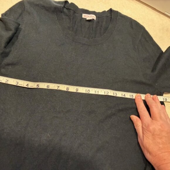 Merona Women's Black Long Sleeve Knit Sweater Dress Size XL Goth Holiday Cozy - Picture 8 of 8